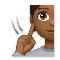 Deaf Person- Medium-Dark Skin Tone emoji on LG